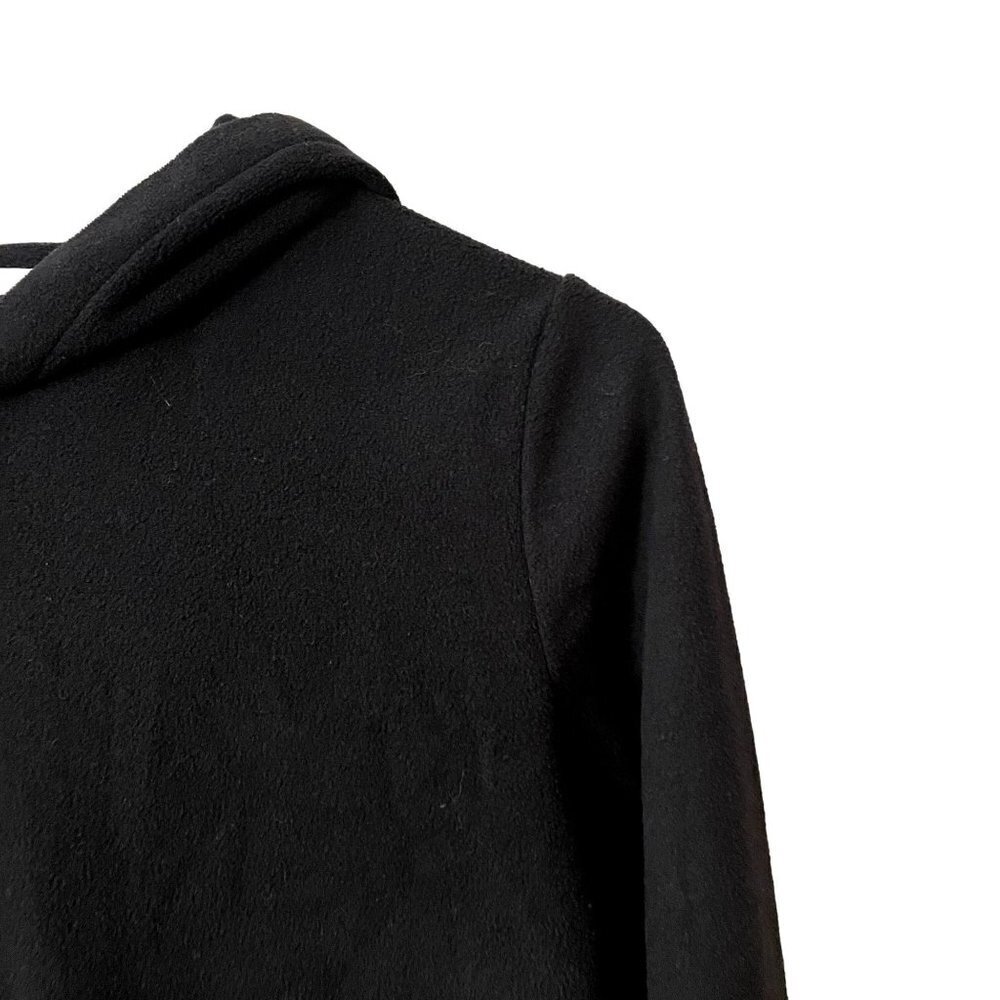 Lands' End black hoodie athleisure classic comfortable casual top jacket pockets - Picture 2 of 7